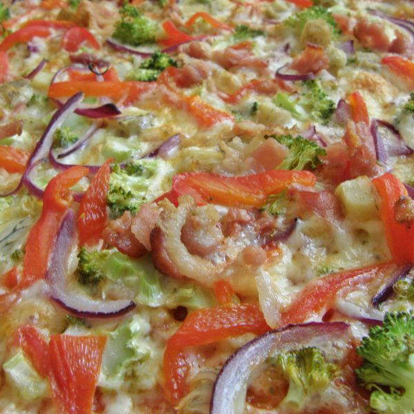 Pizza {casi} vegetariana