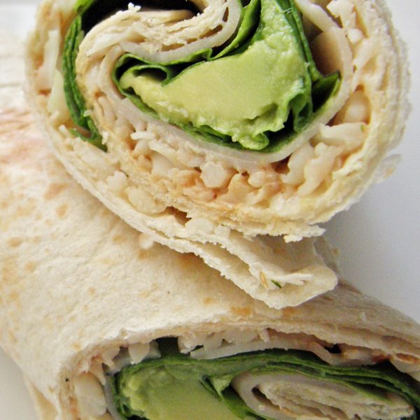 Wrap de pechuga de pavo y queso