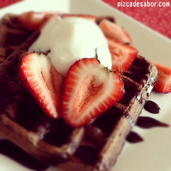 Waffles de chocolate