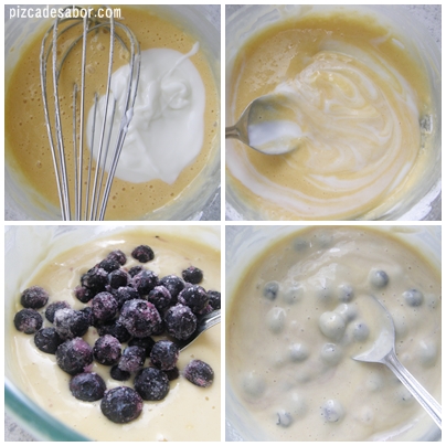 Hot cakes saludables con yogurt y moras azules - Pizca de Sabor