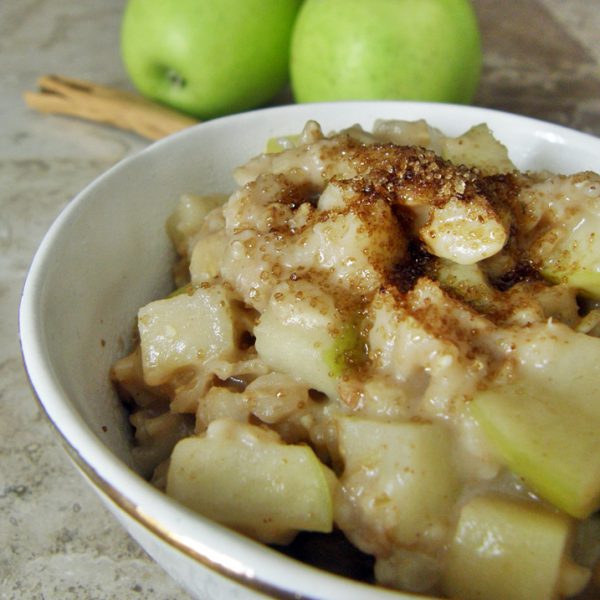 Avena estilo pay de manzana