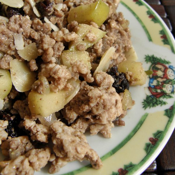 Relleno de pavo con manzana, pasas y almendras