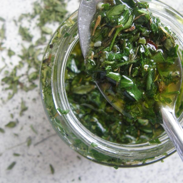 Chimichurri con menta