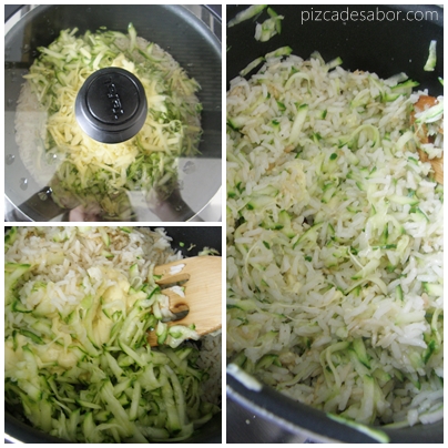 Arroz con zucchini/calabacita y queso - Pizca de Sabor