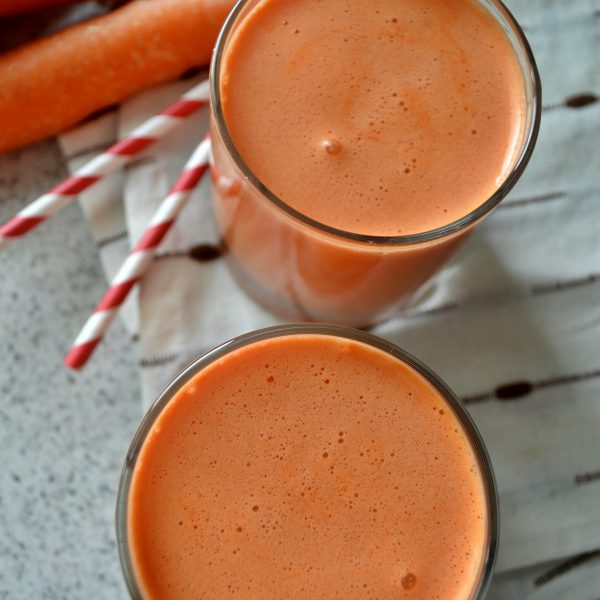 Jugo de zanahoria y naranja y camote