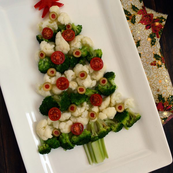 Árbol Navideño de vegetales