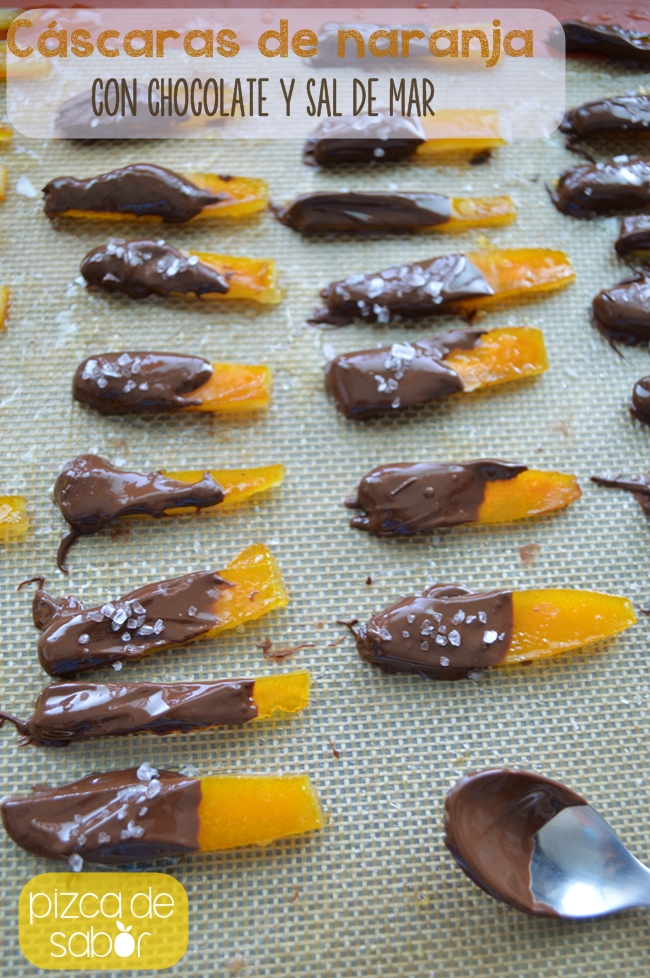 Cáscaras de naranja cristalizadas (azucaradas & con chocolate y sal de mar) www.pizcadesabor.com