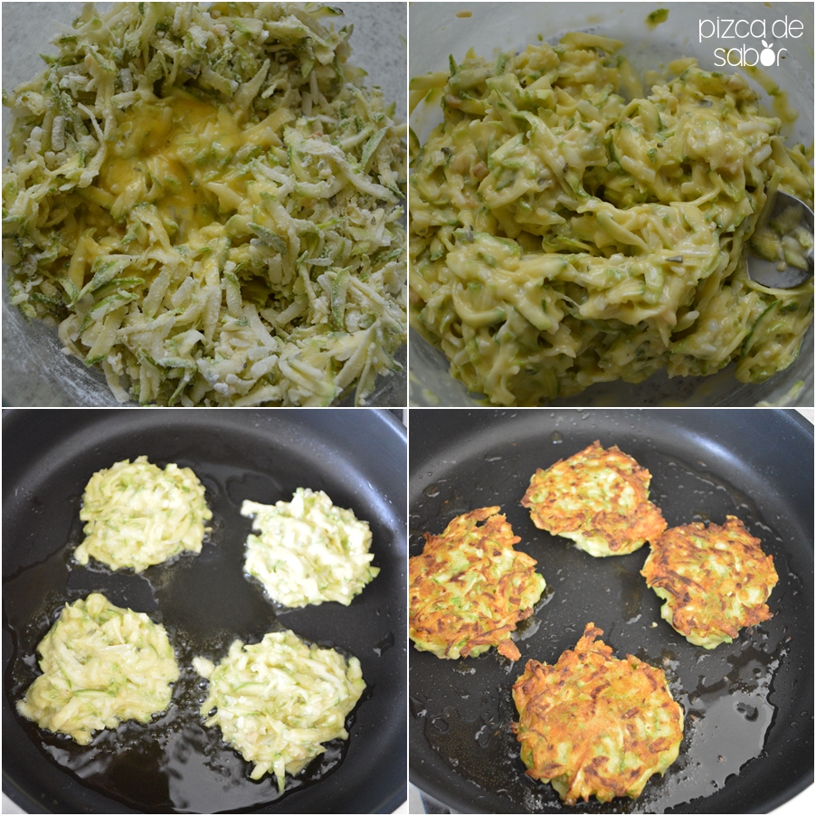 Tortitas de calabacita – calabacín – zucchini o zapallo italiano -  Pizca de Sabor