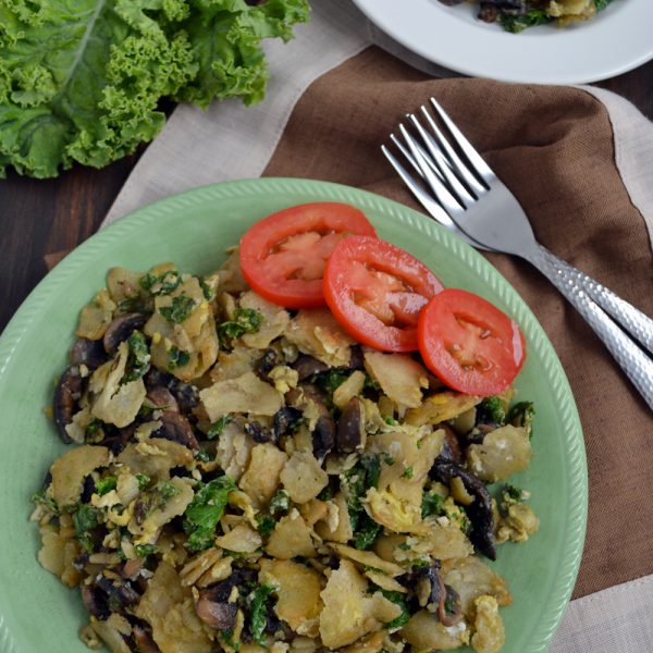 Miguitas con espinaca o kale (huevo con tortilla)