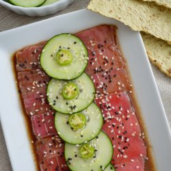 Sashimi de atún www.pizcadesabor.com