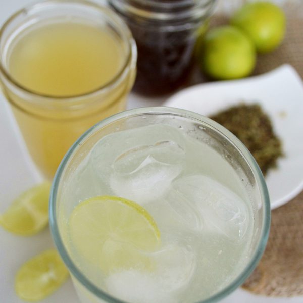 Limonada con stevia natural