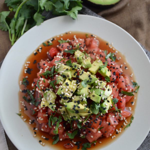 Tartar de “atún” vegano