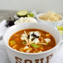 Sopa de tortilla www.pizcadesabor.com