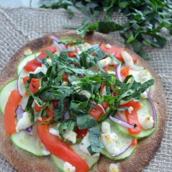 Pizzeta de calabacita y espinaca www.pizcadesabor.com