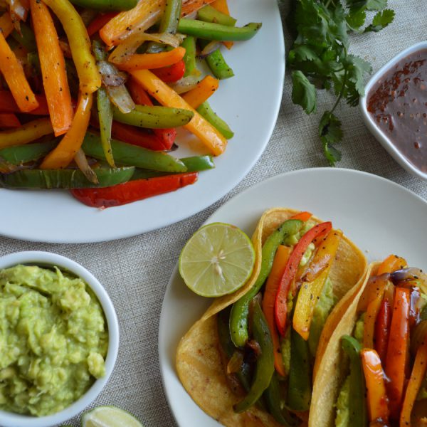 Fajitas de pimiento morrón (vegetarianas)