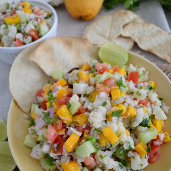 Ceviche tropical de coliflor