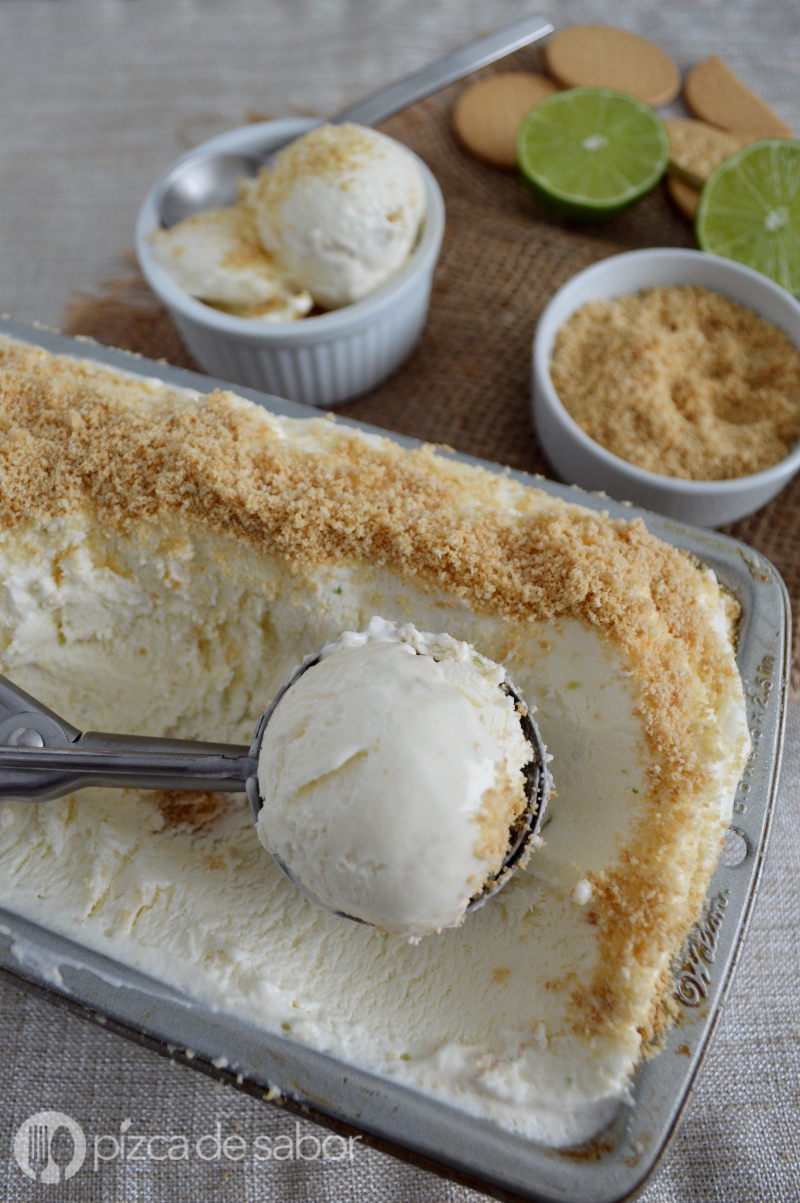 Helado pay de limón (pie de limón) - Pizca de Sabor