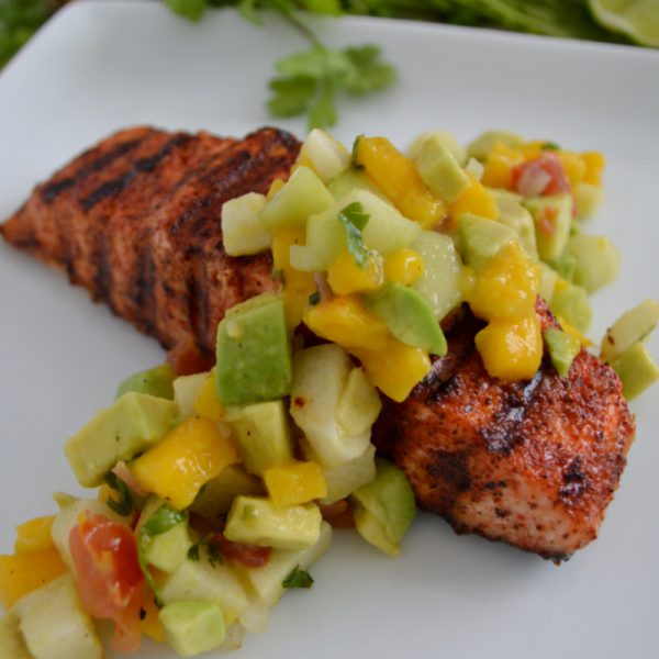 Salmón con salsa de mango