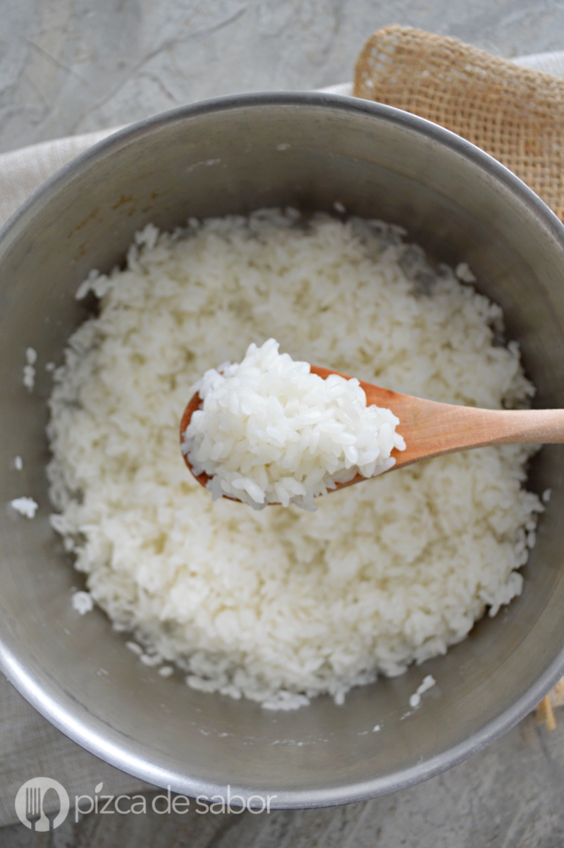Arroz pegajoso o glutinoso – sticky rice www.pizcadesabor.com 