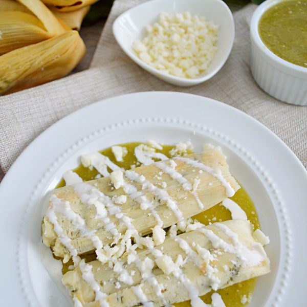 Tamales de acelgas con queso