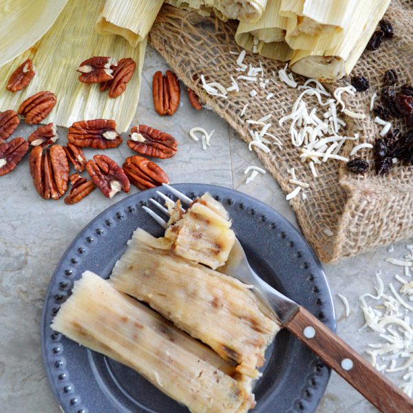 Tamales de piña y coco