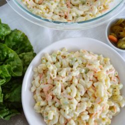 Ensalada de coditos, coditos con crema o pasta fría de pasta www.pizcadesabor.com