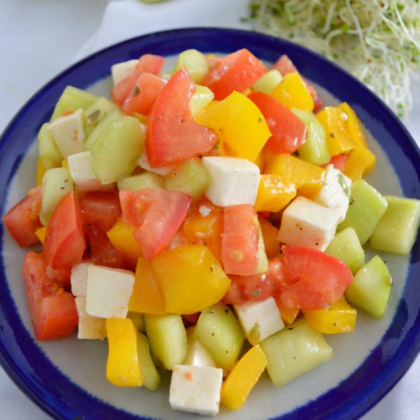 Ensalada de tomate y pepino