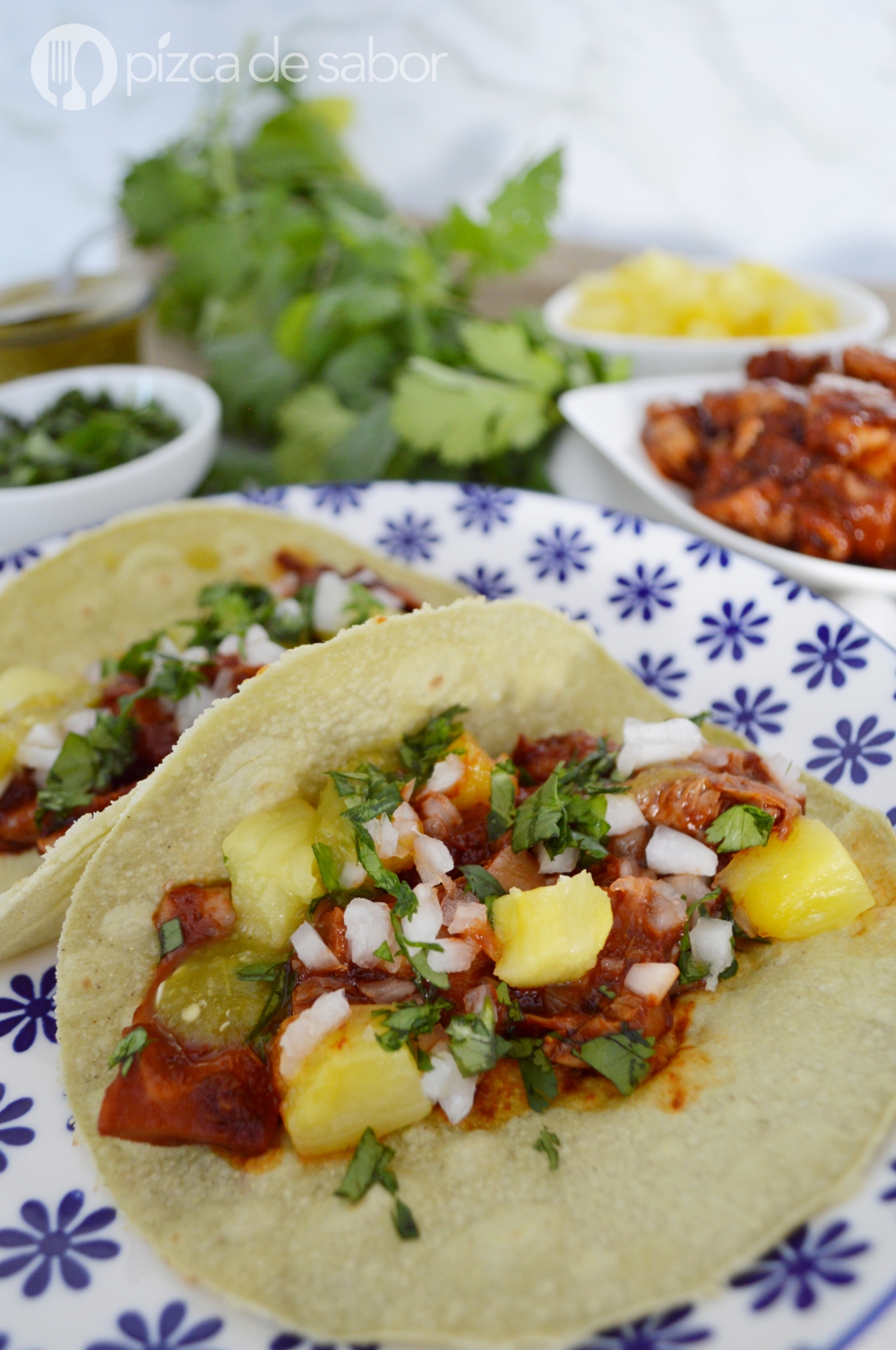 Tacos al pastor veganos - Pizca de Sabor