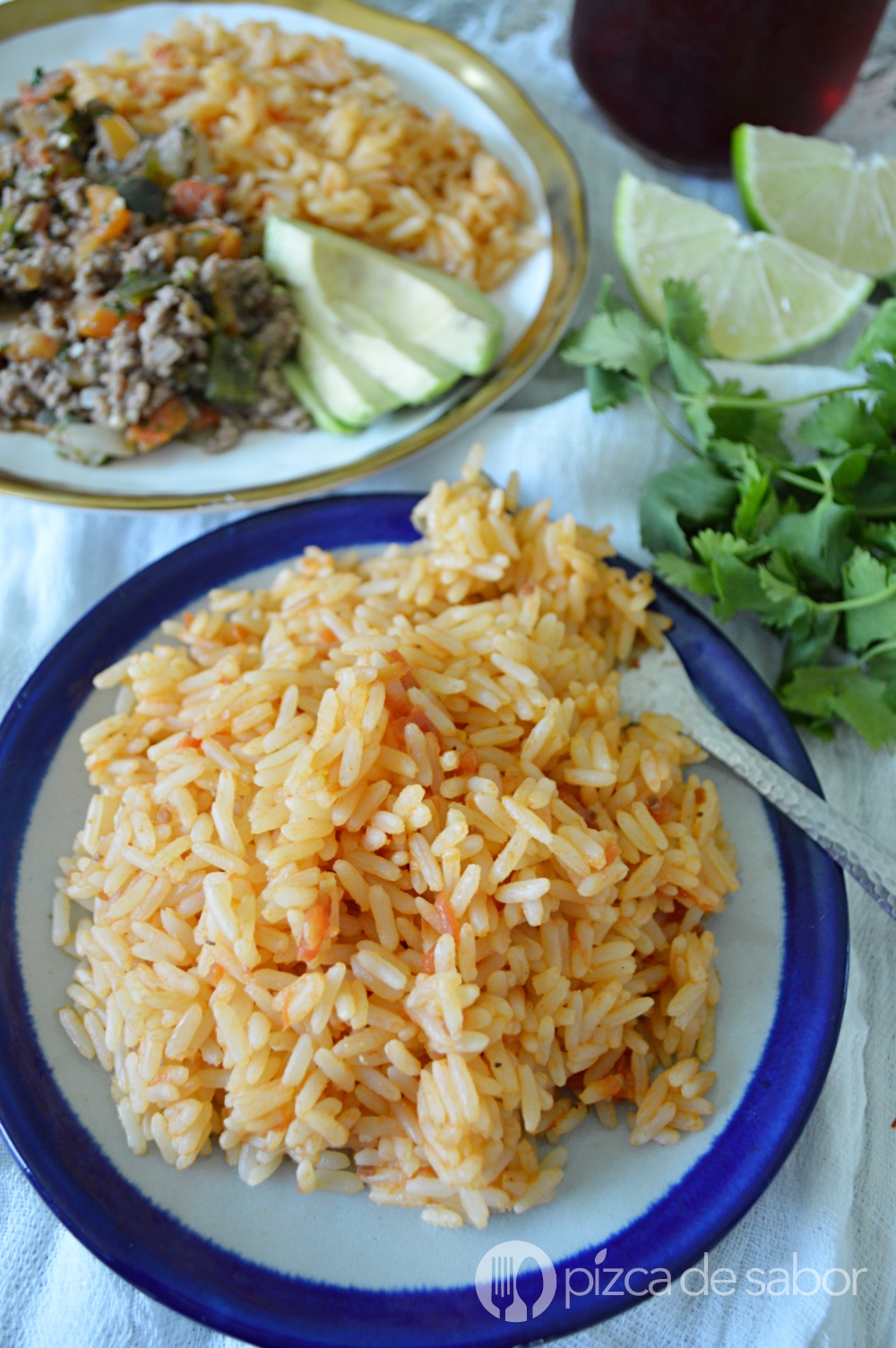 Arroz mexicano o arroz rojo para flojos (muy fácil & delicioso) www.pizcadesabor.com 