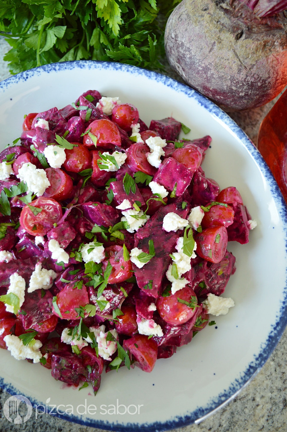 Ensalada cremosa de betabel - Pizca de Sabor