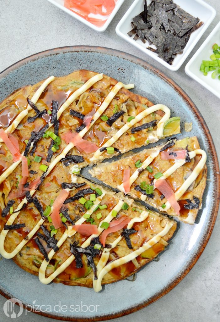  Okonomiyaki o pancake japonés salado www.pizcadesabor.com 