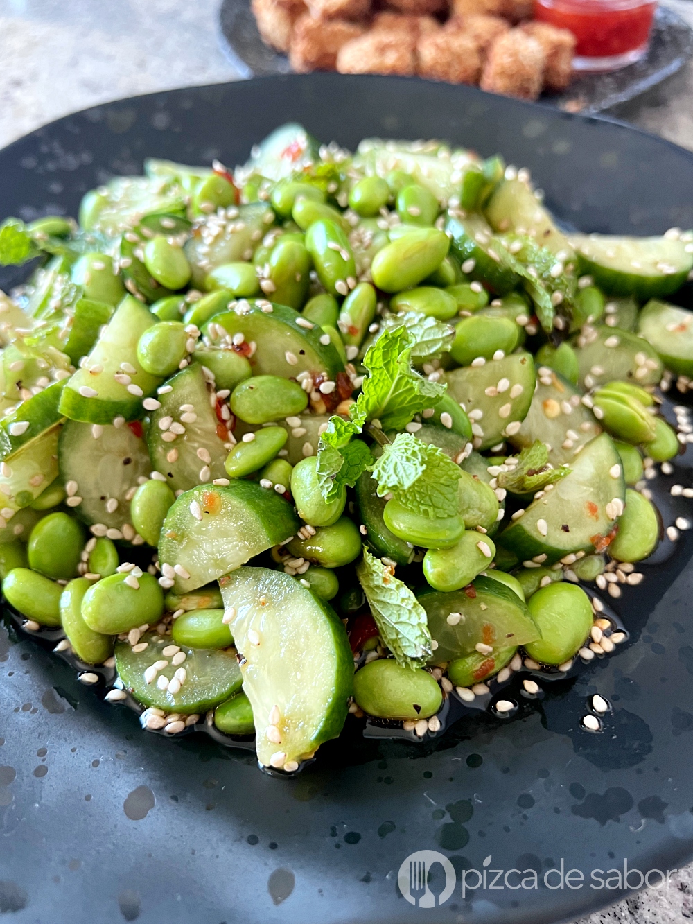 Ensalada De Edamame Y Pepino Pizca De Sabor