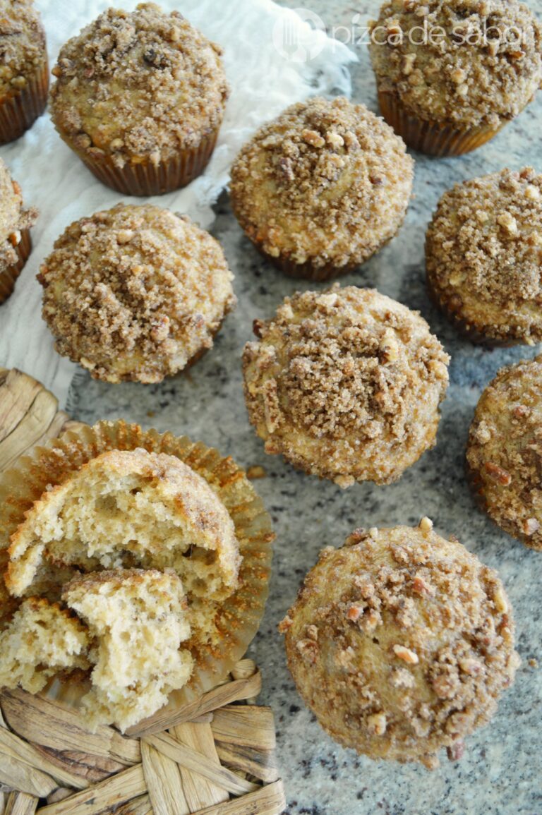 Muffins de plátano con nuez Pizca de Sabor