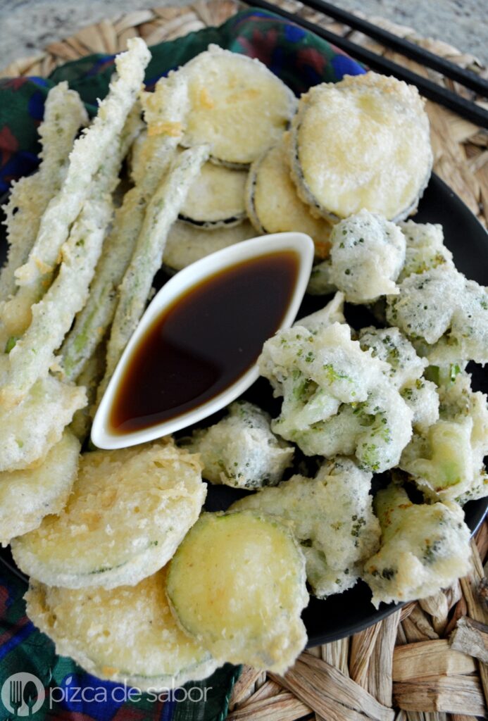 Vegetales tempura o masa para hacer tempura con secreto para que quede perfecto www.pizcadesabor.com 